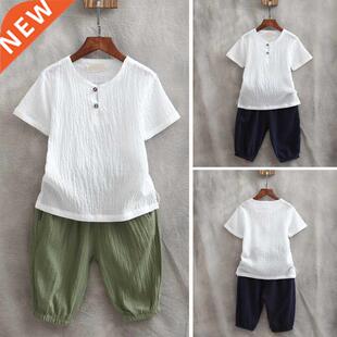 Baby Boys Clothes Set Kds Summer short sleeve tshrt + Pant