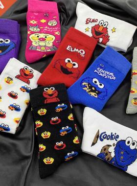 Sesame Sreet Cartoon Cosplay Socks Cookie Monster Novelty Fu