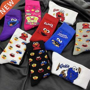 Sesame Sreet Cartoon Cosplay Socks Cookie Monster Novelty Fu