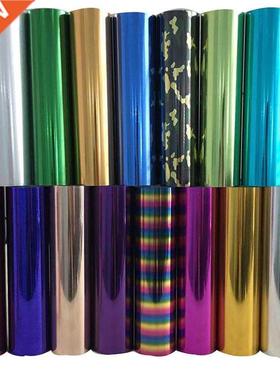 Free shipping 25cmx100cm metallic heat transfer vinyl metal