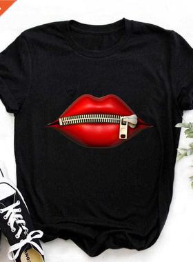 Women Plus Size Harajuku Tops Summer Tops Graphic Tees Women