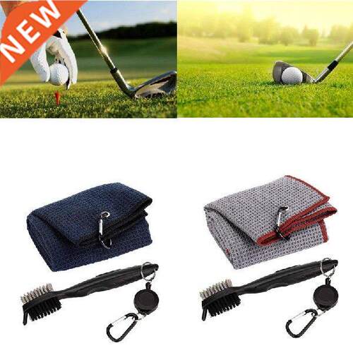 Outdoor Golf Towel Brush Tool Kit with Club Groove Cleaner