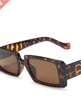 Retro Square Sun Glasses Luxury Brand Travel Small Rectangle