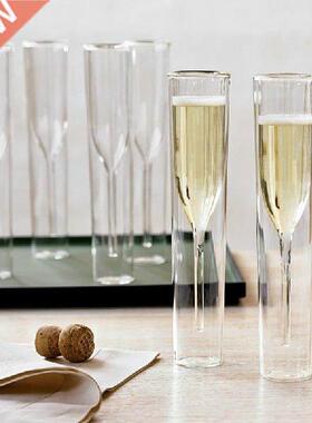 Champagne Glasses Double Glass Cup 115ml Wall Straight
