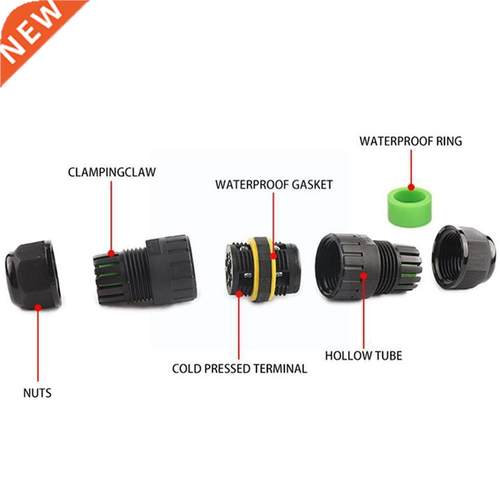 M16 IP68 Cable Connector, pin, 2pin, .5-10.2mm, AC, 15A,