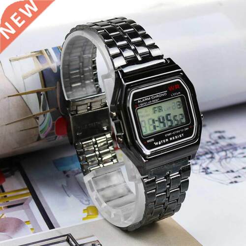 Rose Gold Silver Watches Men Women Electronic Digital Displa