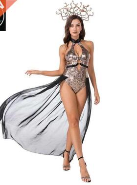 Halloween costumes ancient Greek mythology snake print