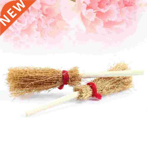Broom Witch Mini Miniature Halloween Straw Toy Anime Props