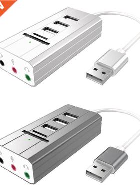 USB 2.0 Hub to 3 Port USB 2.0 Hub + Headphone + Mic Ports Mu