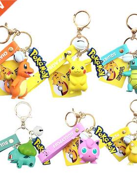 Original Pokemon Pikachu Figures Fashion Cartoon Keychain Pe