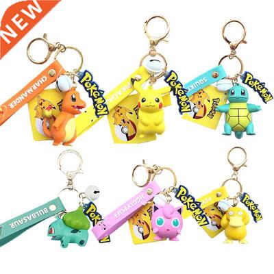 Original Pokemon Pikachu Figures Fashion Cartoon Keychain Pe