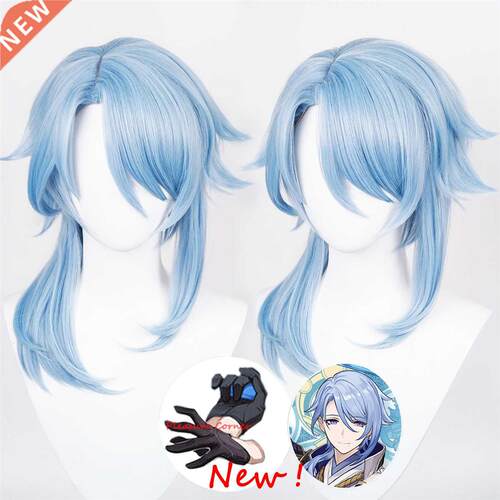 Simulation Scalp Genshin Impact Kamisato Ayato Cosplay Wig A