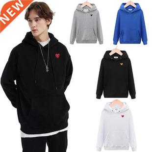 PLAY Autumn Winter Hoodie Cotton Heart Embroidery Men Women