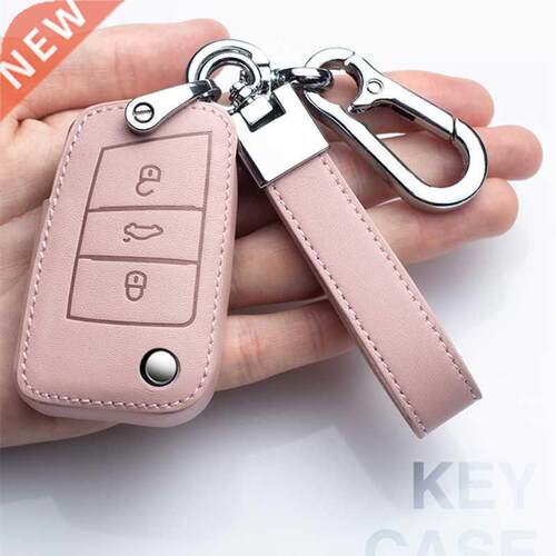 Leather Car Key Case For VW Magotan Golf Passat B8 Beetle C