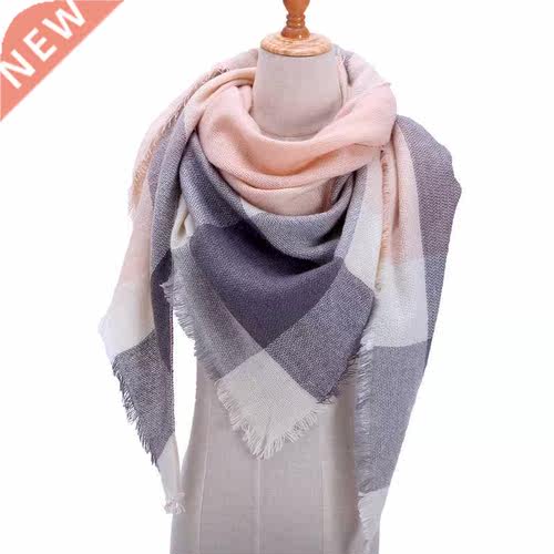 Designer 2022 Knitted Spring Winter Women Scarf Plaid Warm C