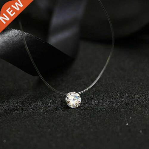 Female New Heart Star Necklace Meteorite Pendant Transparent