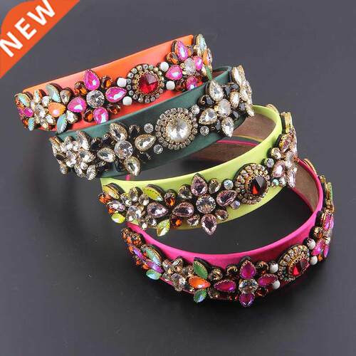 New Fashion Personality Baroque Colorful Rhinestone Headband