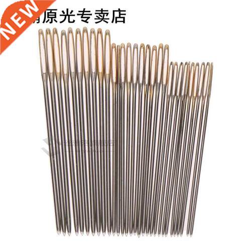 0pcs/set Useful Large Leather Hand Sewing Needles Gold Eye