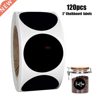 120pcs/roll Blnk Lbel Round Chlkbord sticker Kitchen