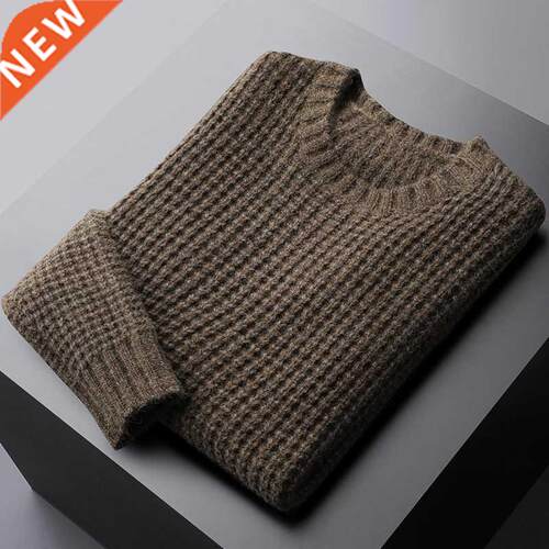 Minglu Keep Warm Male Sweater High Quality Round Collar Autu