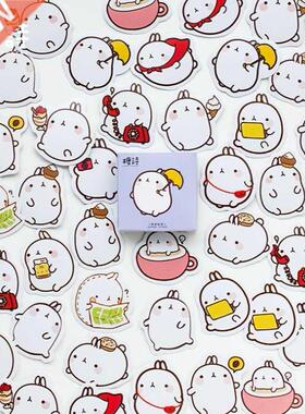 45 Pcs/box Rabbit Vacation Mini Paper Sticker Decoration Diy