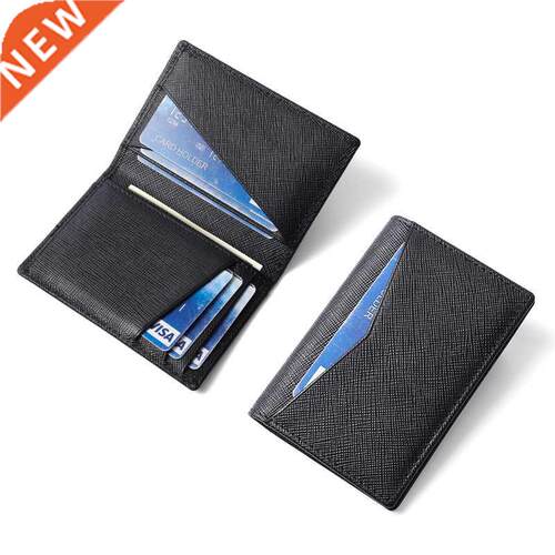 2021 Luxury RFID Bifold Small Card Wallet for Men Contrast