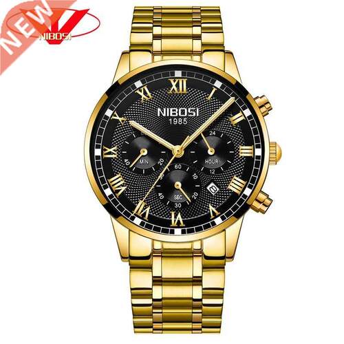 NIBOSI 2020 New Men Watch Waterproof Top brand luxury quart