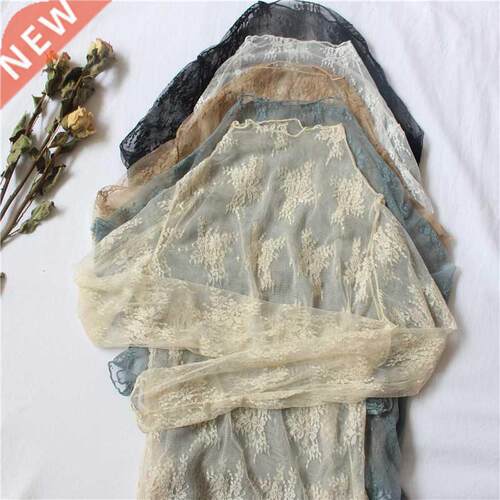 Summer Women Lace Floral Embroidery Blouses Shirt Ladies top