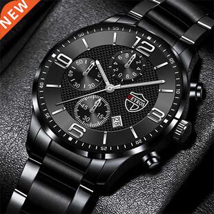 reloj hombre Business Men Watchs Stainless Steel Quartz Wri