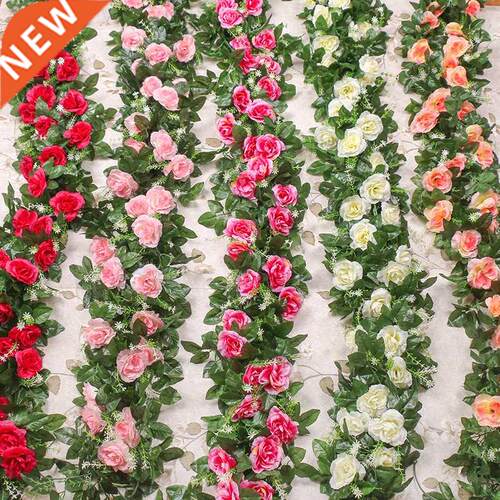Zerolife Artificial Flower Decor Rose Silk Flower Garland Fo