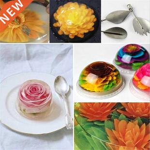 10pcs set 3D Jelly Flower Art Tools Cake Gelatin Pudding