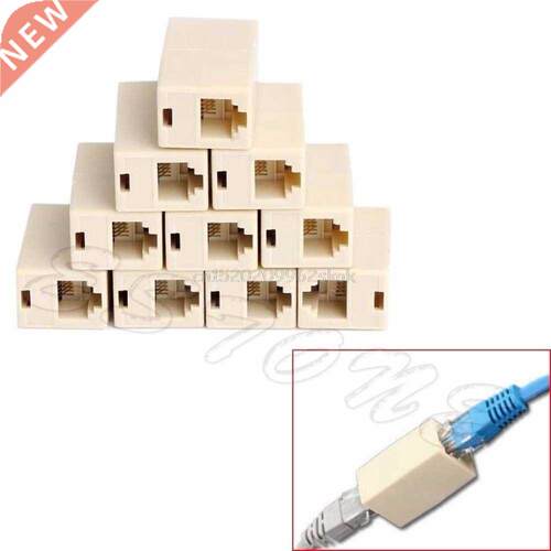 10pcs RJ45 CAT5 Coupler Plug Network LAN Cable Extender Conn