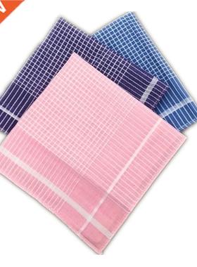 Polyester Cotton Plaid Light Color Ladies Handkerchief Squar