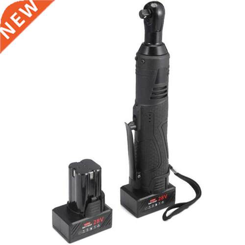 US Plug, 28V 2 Lithium Ion Battery Electric Ratchet Wrench