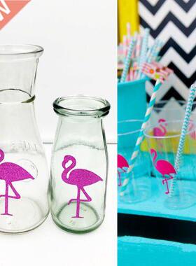 Hot 12Pcs Fashion Flamingo Cup Sticker Wall Sticers Car