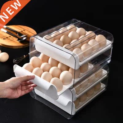 32-grids Double-layer Egg Storage Box Compartment Egg Tray