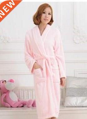 Hot couple bath robe thickening coral fleece flannel gown ms