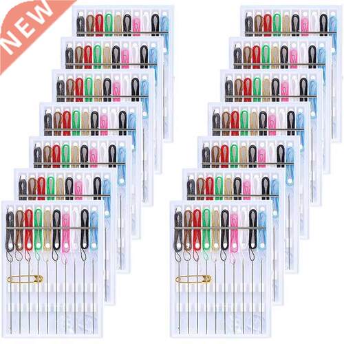 14 Boxes Mini Quick Fix Sewing Kit Easy Pre Threaded Needle