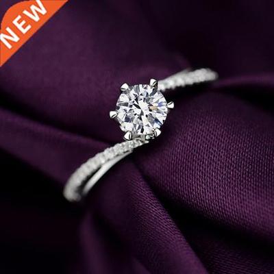 Twist D Color Moissanite Diamond Solitaire Ring 925 Sterling