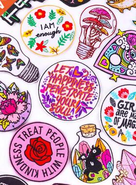 Letter Flower Embroidered Patches For Clothing Thermoadhesiv