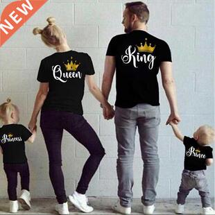 Fmily mtching clothes T shirt KING QUEEN PRINCESS PRINCE L