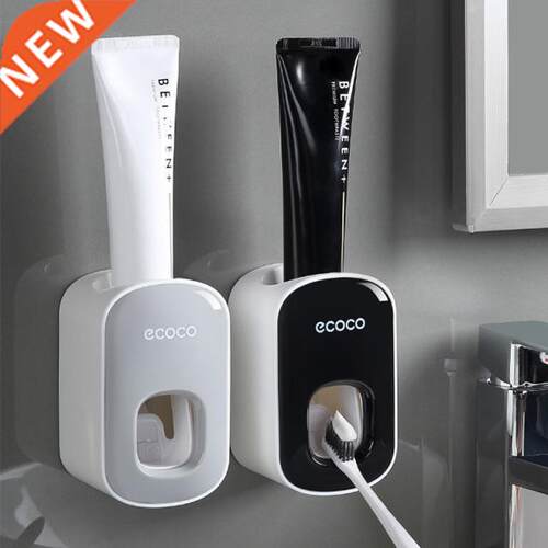 Automatic Toothpaste Squeezer Wall Mount Toothbrush Holder B