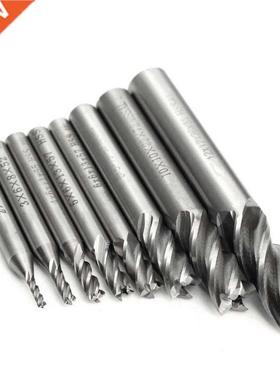 8pcs HSS 4 Flute End Mill Set Straight Shank CNC Milling Cut