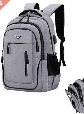 Big Capacity Men Backpack Laptop 15.6 Oxford Gray Solid High