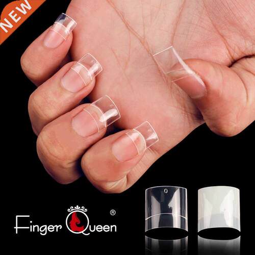 100pcs/box Nail Tips Natural/clear Short Harf Nails For Salo