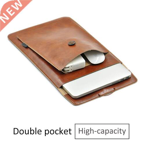 Double Layer High Capacity Laptop Bag ver,Microfiber Leather