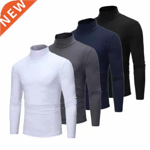 Men's Winter Warm Long Sleeve Cotton Cotton High Neck Pullov