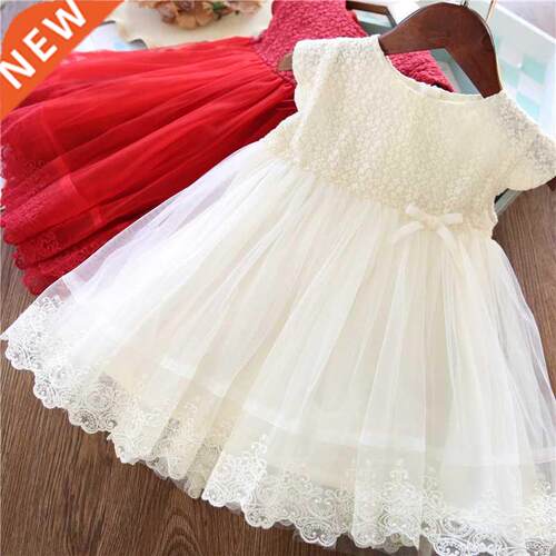 Girls Lace Dress New Year Costume Embroidery Christmas Dress