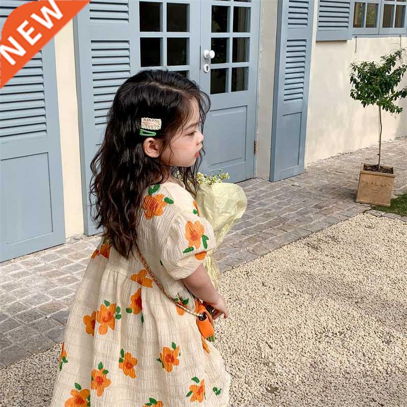 New Girls Summer Princess Dress Breathable Short-Sleeved Dre图片