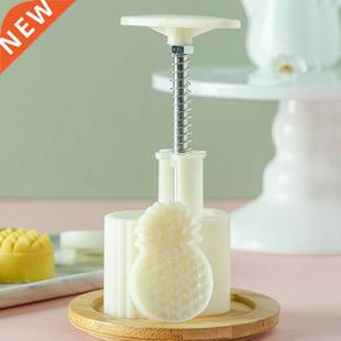 Plastic Mooncake Mold 50/65g Cookie Cutter with 2 Stamps Han